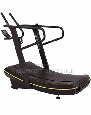 Motorless Curved Treadmill, Such as the Curvy Techno Model.