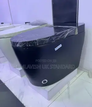 Black Smart Sensor Water Closet With Remote and Voice Control