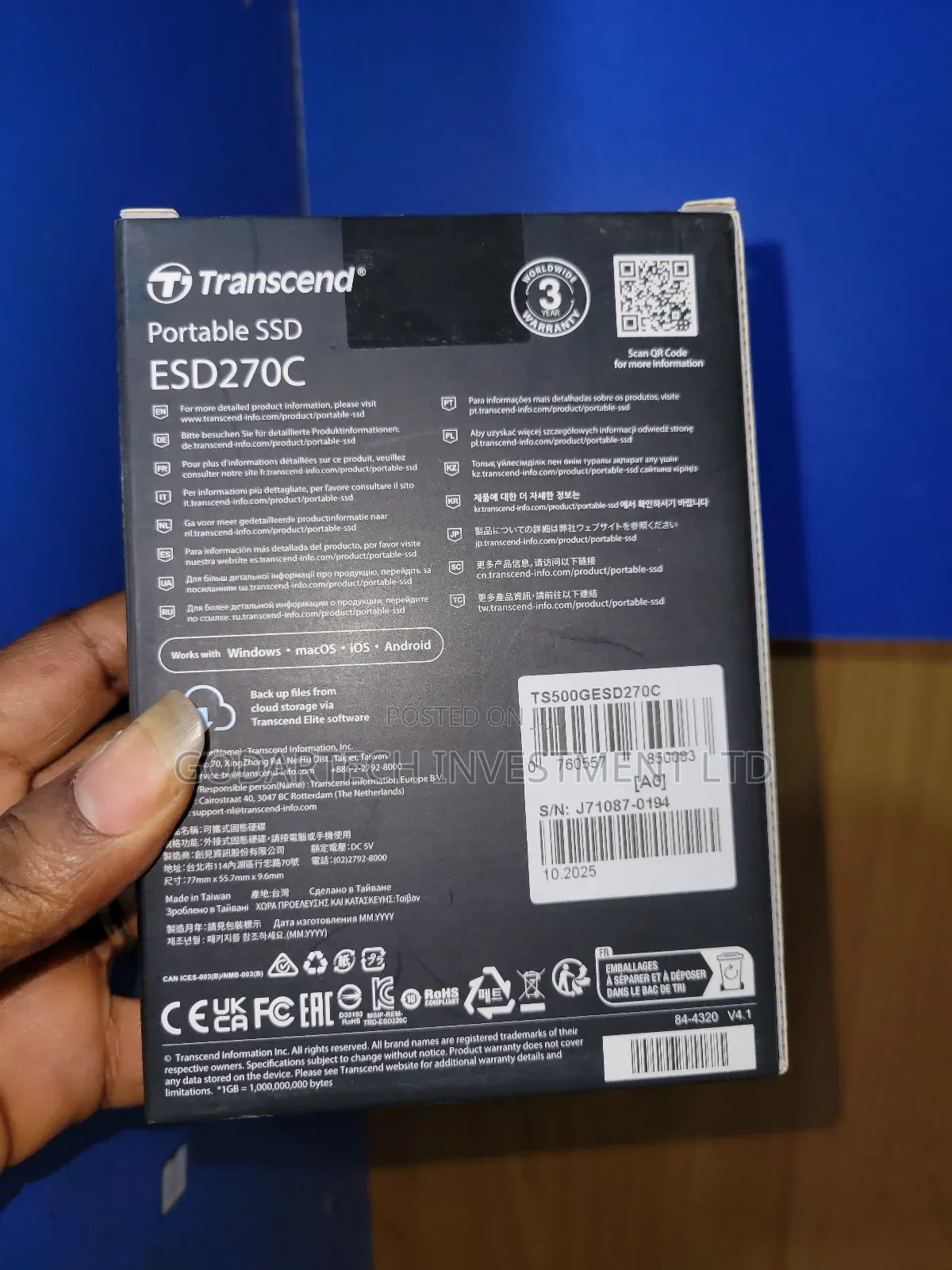 Transcend Portable 500ssd External