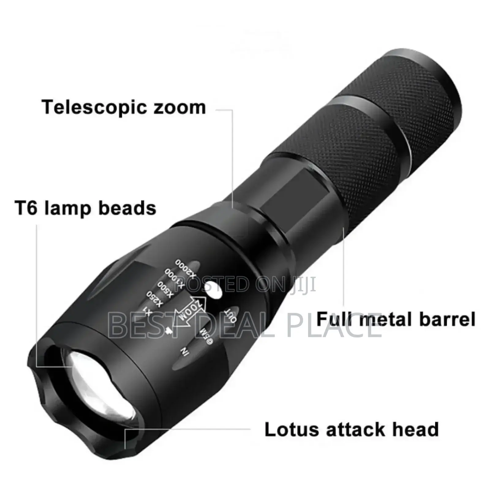 T6 Led Powerful Flashlight – Waterproof Super Bright