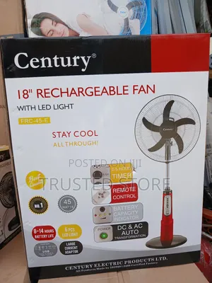 Century Rechargeable Fan 18"