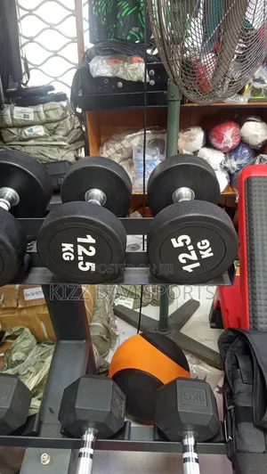 A Pair of 12.5kg Round Dumbbells
