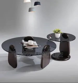 Modern, 2-in-1 Glass Top Coffee Table Set