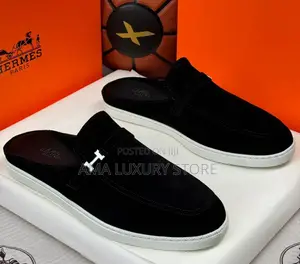 Hermes Luxury Suede Men's Designer Half Shoes