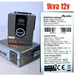 1kva 12v Hybrid Inverter. It Has 40a MPPT Charge Controller