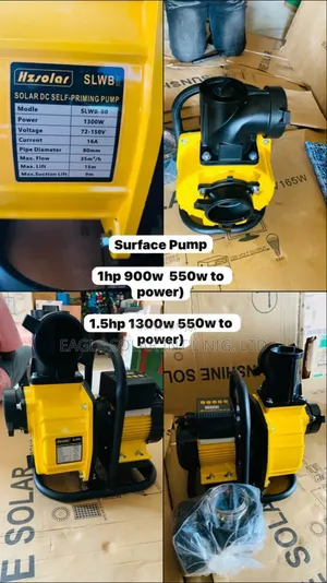 1.5hp Dc Solar Surface Pump. 1300w Power Rating. Strong and Durable.