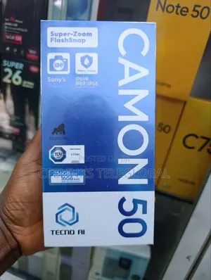 New Tecno Camon 50 256 GB Black