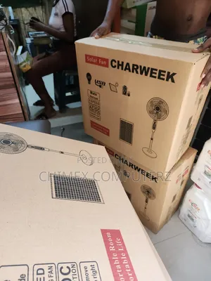 Charweek Rechargeable Solar Fan With Remote Control