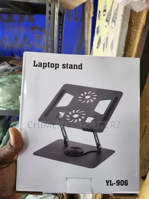 360 Degrees Rotational Laptop Stand With Double Cooling Fan