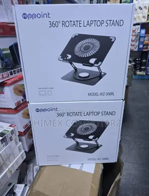 Rotational Aluminum Laptop Stand With Built-in Cooling Fan