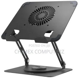 Rotational Aluminum Laptop Stand With Built-in Cooling Fan