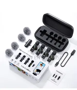 Original T90 4 in 1 Noise Cancellation Wireless Lavalier Microphone