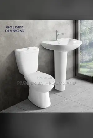 Complete Set of Wc Golden Diamond White