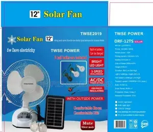 Solar Fan Ac/Dc Rechargeable