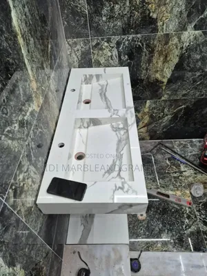White Vanity Marble Sink