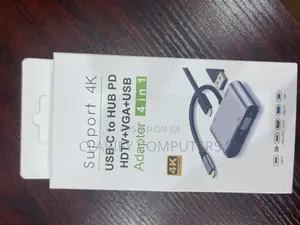 Usb-C to Hub Pd Hdtv+Vga+Usb Adapter 4 in 1