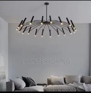 Modern Living Room Led Ceiling Chandelier Metal Black Gold G9