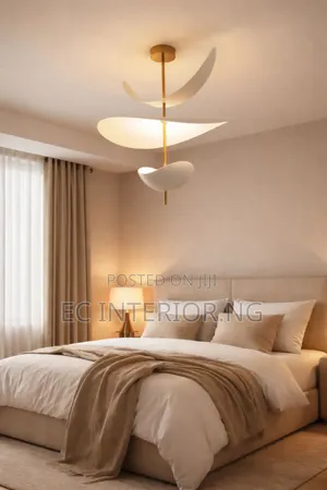 French Curved Surface Simple Design Modern Petal Chandelier