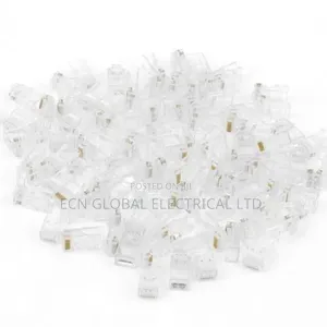 100pcs Crystal Head Rj45 Cat5/Cat5e Gold Plated Connectors