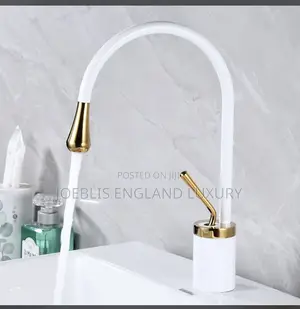Mixer Tap White and Gold