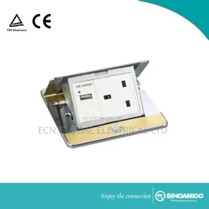 Recessed Floor Socket With Type G Outlet Usb Port