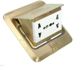 Generic 10a Brass Universal Floor Socket With 6 Ports–Kitchen Office