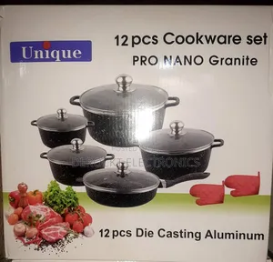 Unique Pro Nano Granite 12-Piece Cookware Set