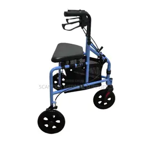 Foldable 3-Wheel Rollator for Easy Transport and Storage