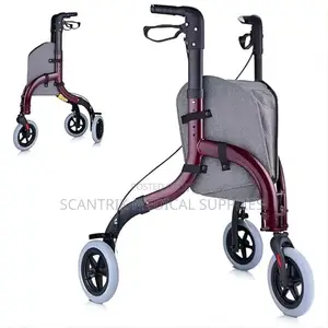 3-Wheeled Tri-Walker Rollator for Enhanced Mobility and Stability