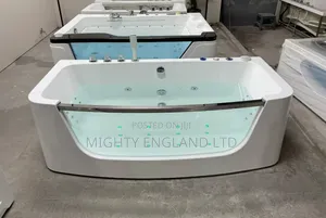 Luxury Rectangular Freestanding Acrylic Whirlpool Massage Bathtub