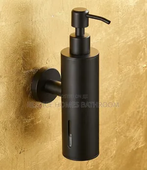 Luxury Wall-Mounted Liquid Soap Dispenser - Matte Black Finish