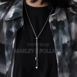 Stainless Steel Ball Silver Ball Necklace Women Men’S Chain