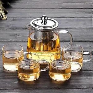 Glass Teapot With Removable Stainless Steel Filter Tea Maker