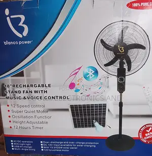 Binaco Power Rechargeable Standing Fan With Solar Panels 25 Watt Panel