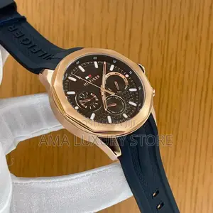 Tommy Hilfiger Luxury Rubber Strap Designer Men's Wristwatches