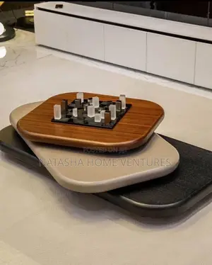 Designer Nesting Coffee Tables — 3-Piece Organic Shape Set