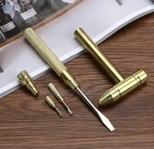 6in1 Multifunctional Copper Detachable Craft Hammer/Screwdriver Set.
