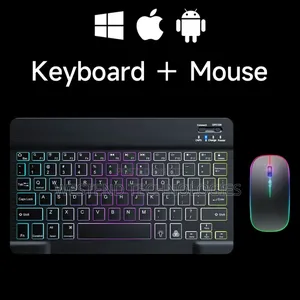Rechargeable Bluetooth Keyboard and Mouse Combo With RGB Backlight