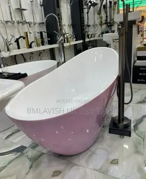 High Quality Acrylic Pink Bathtub