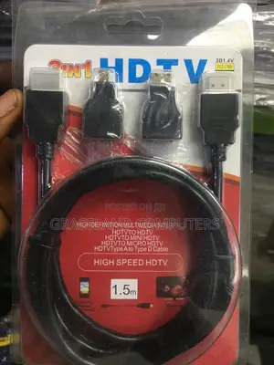 1.5m 3in1 Hdtv High Speed Cable (Hdmi - Mini Hdmi Cable)
