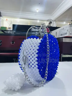 Round Beaded Bag With Charm