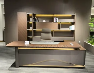 Executive Office Table With Book Shelf