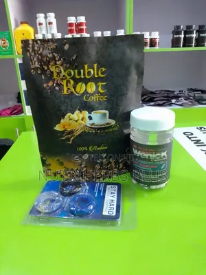 Cock Ring+ Double Root Coffee+ Wenick Capsules: For Hard Erection