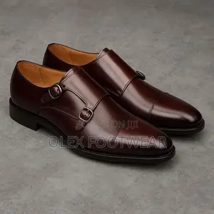 Black and Oxblood Monk Strap