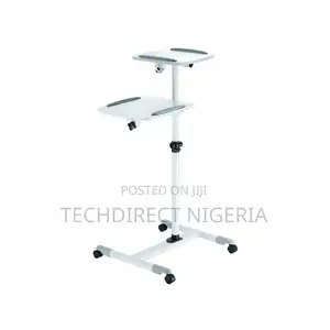 Smaat Spts527wk Universal Flexible Projector and Laptop Trolley- White