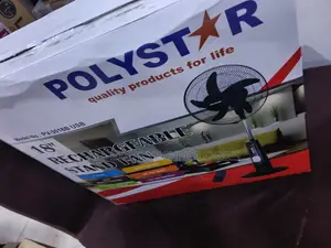 Rechargeable Standing Fan Polystar Pv-3018b-Usb Strong Airflow
