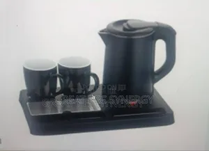 Hotel Kettle and Tray With 2 Ceramic Cup