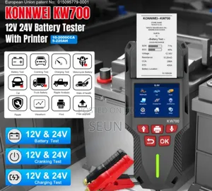 Konnwei Kw700 Professional 12v, 24v Car Battery Tester With Printer