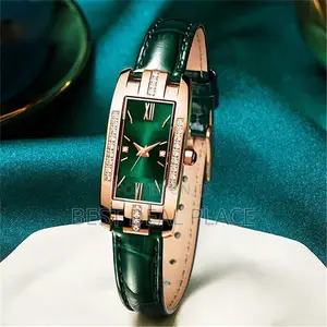 Ladies Leather Strap Quartz Waterproof Watch