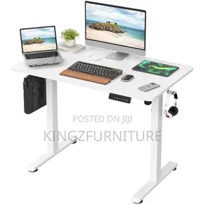 White Electric Standing Desk